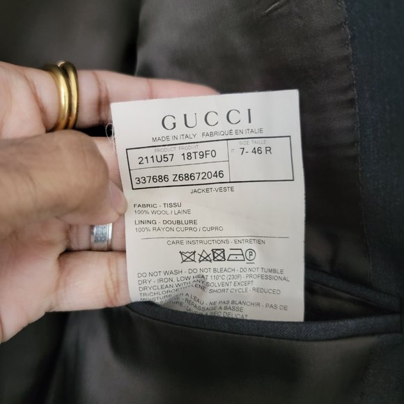 Gucci Blazer (Wool, Brown) - Small - Picture 5 of 6